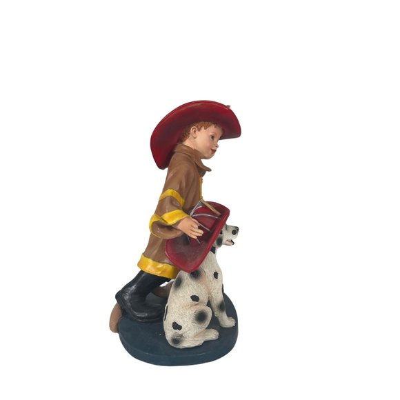 Child Fireman Dog Third Birthday Cake Topper Figurine Red Hats of Courage Vanmar - Picture 4 of 5